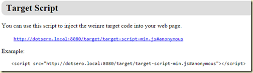 Example of a target script to add to your web app
